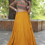 17690420092023 Yellow Rayon Navratri Chaniya Choli