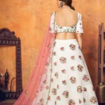 White Elegance: Net Fabric Lehenga Choli - BUYON