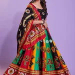 MultiColorBeautifulDesignerNavratriPrintedChaniyaCholi2371 1