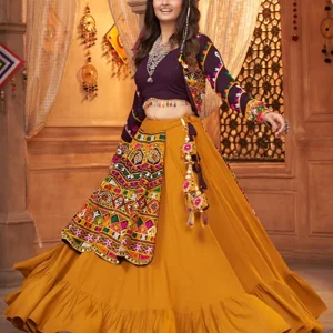 Mustard Yellow Koti Style Traditional Chaniya Choli - BUYON