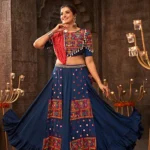 Blue Thread Embroidered Chaniya Choli for Indian - BUYON