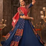 Blue Thread Embroidered Chaniya Choli for Indian - BUYON