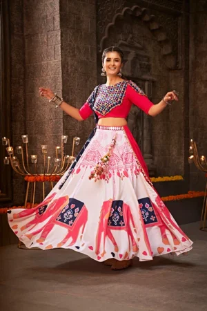 Printed Work White Color Best Chaniya Choli - BUYON