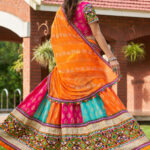 multi colour sangeet cotton lehenga choli 29645 0