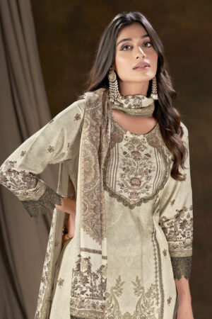 Digital Print Embroidered Work Salwar Kameez - BUYON