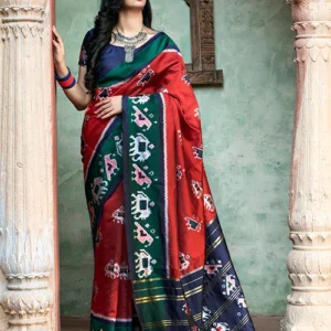 Red Patola Weaving Silk Exclusive Saree - BUYON