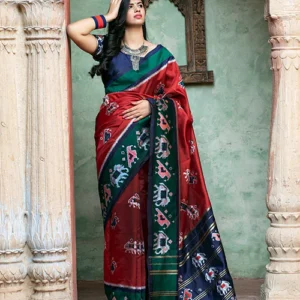 Red Patola Weaving Silk Exclusive Saree - BUYON