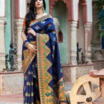 Navy Patola Weaving Silk Exclusive Saree - BUYON