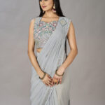 Georgette Fabric With Exquisite Embroidery Saree - BUYON