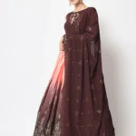 Brown Printed Work Ethnic Lehenga Choli - BUYON