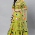 Exclusive Cotton Multi Embroidered Work Lehenga - BUYON