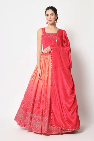 Pink Color Exclusive Silk Foil Printed Lehenga Choli - BUYON