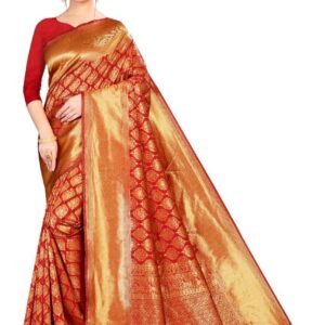 Soft Lichi Silk Saree: All-Over Jacquard Beauty - BUYON