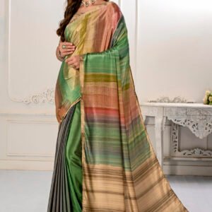 Premium Sift Silky Natural Crepe Digital Printed Sari