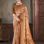 Jacquard Zari Silk Blouse Embracing High Definition Digital Print Saree