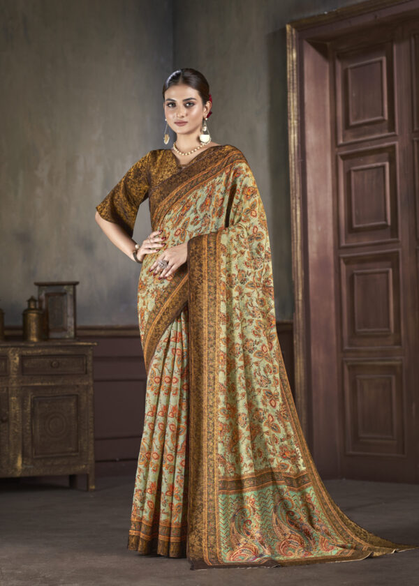 Premium Silk Jacquard Zari Saree Set - BUYON