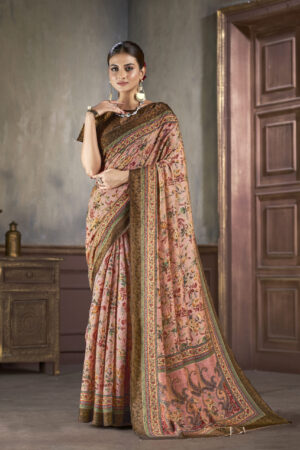 Silk Zari Saree Set with Digital Print Blouse (6.30m)