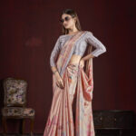 Premium Soft Silk Sari with Natural Crepe and Digital Prints, 6.30m