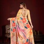 Soft Silk & Natural Crepe Digital Print Sari, 6.30m