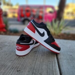 Nike Air Jordan Retro 1 Low Bred Toe 2.0 Sneakers