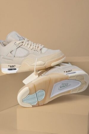 Nike Air Jordan Retro 4 OFF WHITE SAIL Sneakers