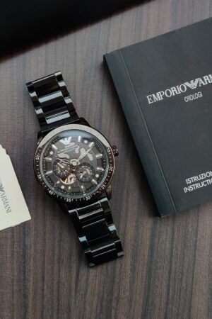 Emporio Armani Mario Automatic Watch Full Black - BUYON