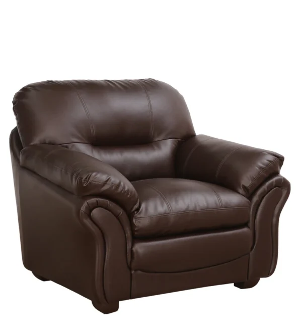 adalia 1 seater sofa in brown colour casacraft by pepperfry adalia 1 seater sofa in brown colour