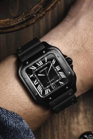 Cartier Santos Classic Watch–Full Black