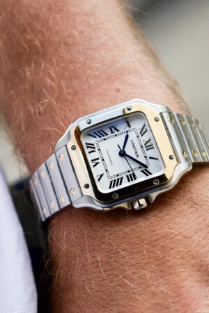 Cartier Santos Classic Watch–Rose Gold Silver