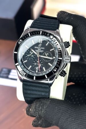 Breitling Black Chronograph Watch for Men