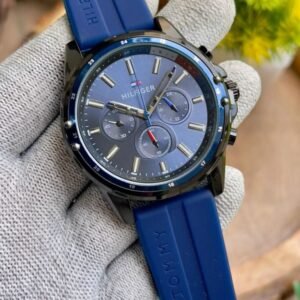 Tommy Hilfiger Quartz Multifunction Blue Dial Silicone Strap Watch