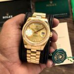 Rolex Day-Date 41 Gold Tone White Dial Men's Watch