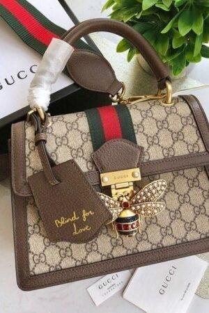 Gucci Queen Margaret Bee Press Lock Shoulder Bag