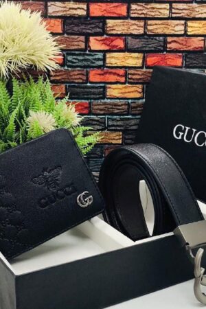 GUCCI Buckle Black and Brown Belt