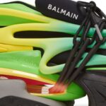 Balmain Unicorn Panelled Green Sneaker 3