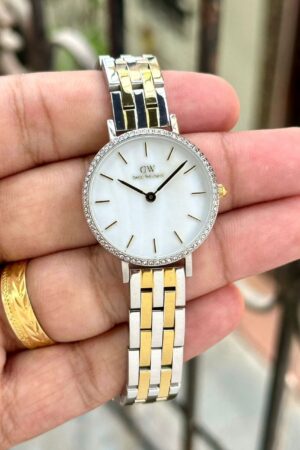 Daniel Wellington Petite Women's White Analog Stainless Steel Watch