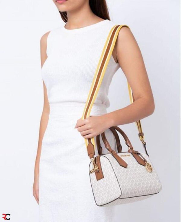 First Copy Bag - Michael Kors MK Boston Sling White Handbag