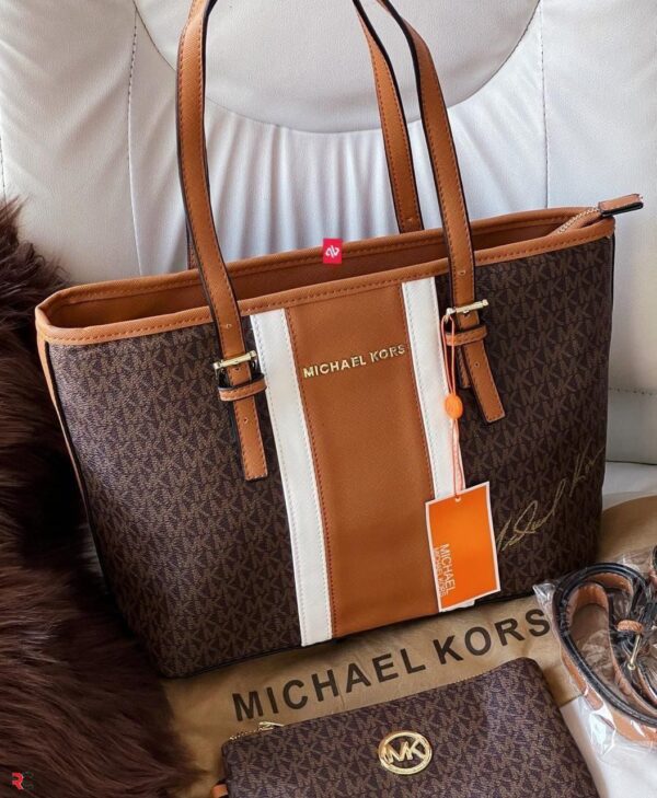 First Copy Bag - Michael Kors Signature Tote Combo Brown