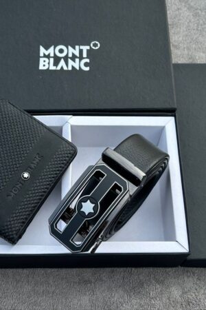 First Copy Belt - Mont Blanc Combo with Wallet & Branded Box