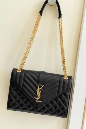 Yves Saint Laurent Classic Quilted Wave Flap Bag - 12A Quality