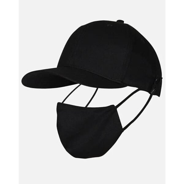 Attractive Solid Printed Unisex Cap Black