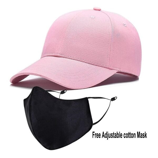 Attractive Solid Printed Unisex Cap Pink 1