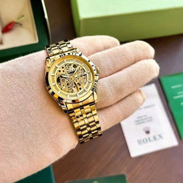 Rolex Auto Gold TT White Watch 1