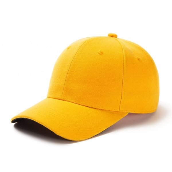 Solid Cotton Baseball Cap Yellow