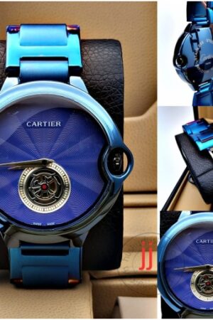 Cartier Full Blue Metal Men's Watch For Man CRTR-124 Best Gift For Man Formal Casual Stylish