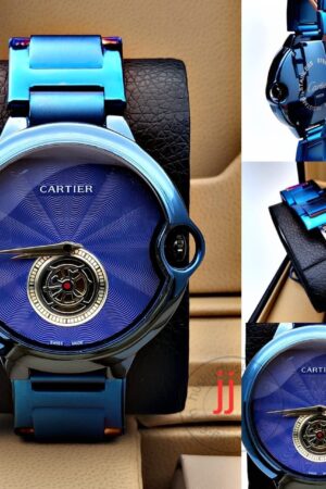 Cartier Full Blue Metal Men's Watch For Man CRTR-124 Best Gift For Man Formal Casual Stylish