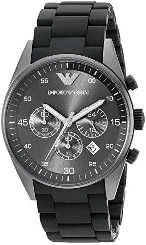 Classy Emporio Armani Chronograph Analog Full Black silicon Men's Watch for Man AR5889 Sale Gift