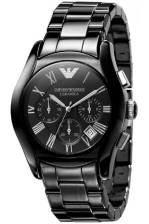 Classy Emporio Armani Chronograph Black Silver Dial Men's Watch For Man AR1400 Date Gift Watch