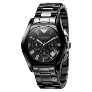 Classy Emporio Armani Chronograph Black Silver Dial Men's Watch For Man AR1400 Date Gift Watch