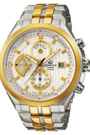 Edifice Chronograph Men's Watch Silver Gold Metal ED426 Watch for Man 556SG